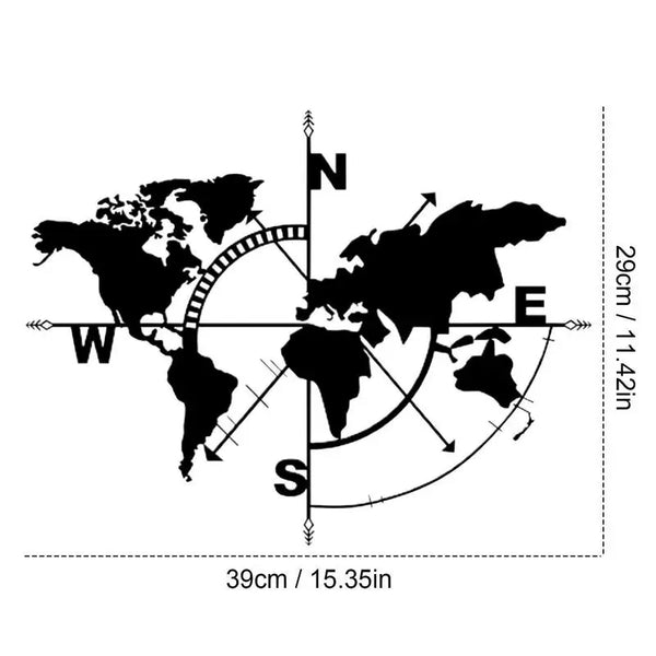 Metal World Map