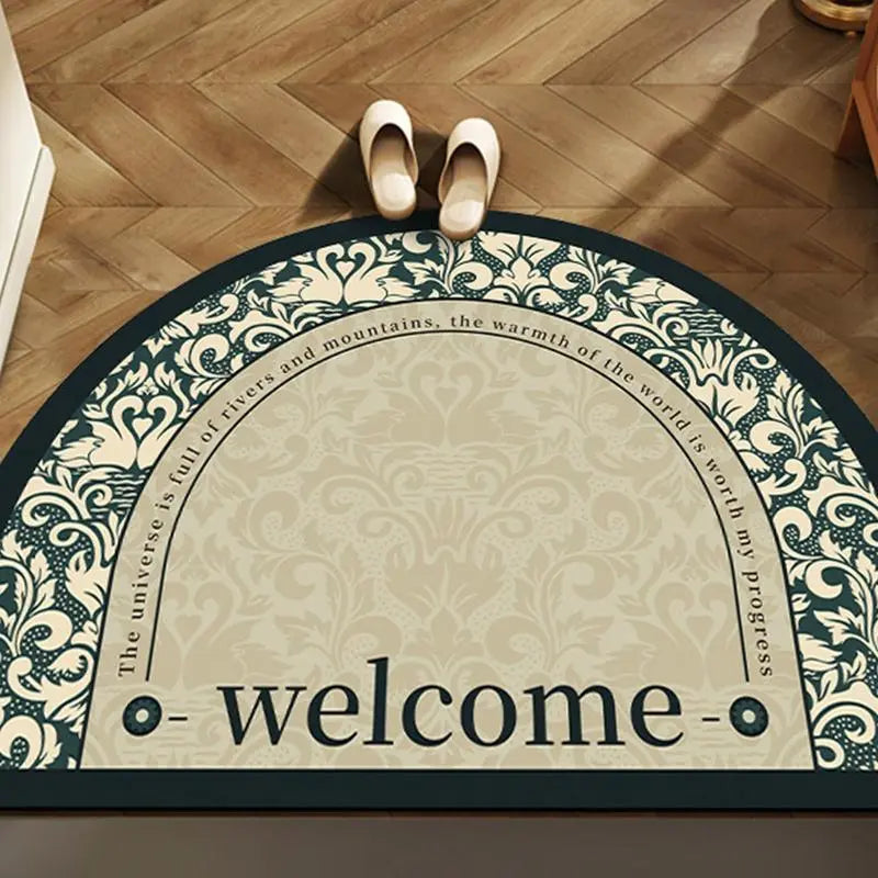 Retro Floral Floor Mat